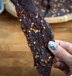 Fire Spicy Goose Jerky by Koen Schoone